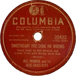 Single (My Rose of Old Kentucky / Sweetheart You Done Me Wrong) cover