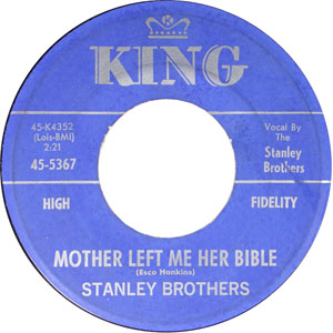 Single (Mother Left Me Her Bible / Over in the Glory Land) cover