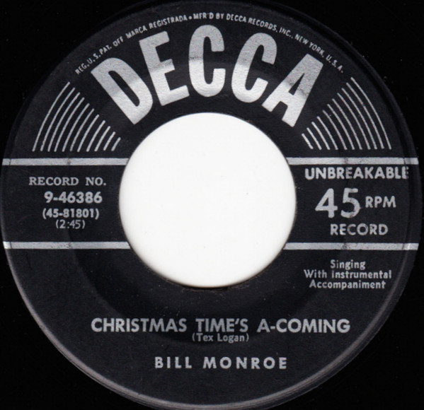 Single (Christmas Time’s A-Coming / The First Whippoorwill) cover