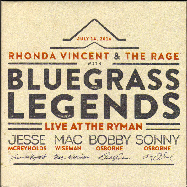 Rhonda Vincent and the Rage With Bluegrass Legends Live at the Ryman cover