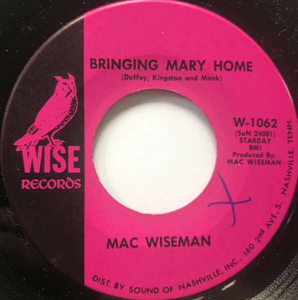 Single (Bringing Mary Home / Mac Wiseman) cover